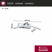 LED Bilderleuchte Bento 30cm Alu gebürstet 3000K 300lm 6W 230V