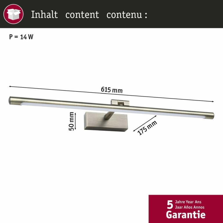 Paulmann LED Bilderl. Mingo altmessing 600mm 1250 lm 3000K 230V