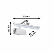 LED Bilderl. Renan alu geb 300mm 600lm 3000K 230V