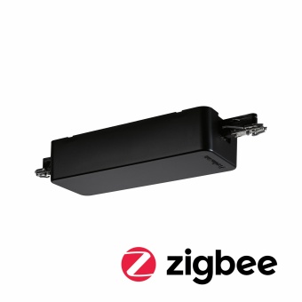 Paulmann URail ZigBee 3.0 Dimm/Switch Adapter Schwarz matt Smart Home Schienenverbinder An/Aus/Dimmen max. 400W