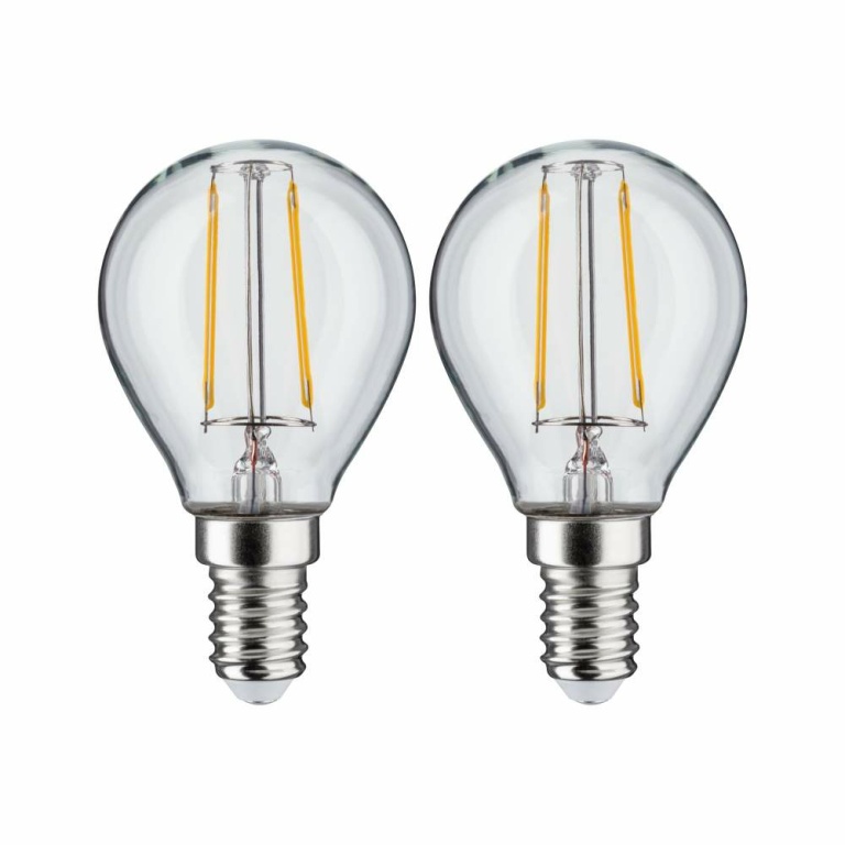 Paulmann LED Tropfen Filament   E14 230V 2x250lm 2x2,7W 2700K  Klar