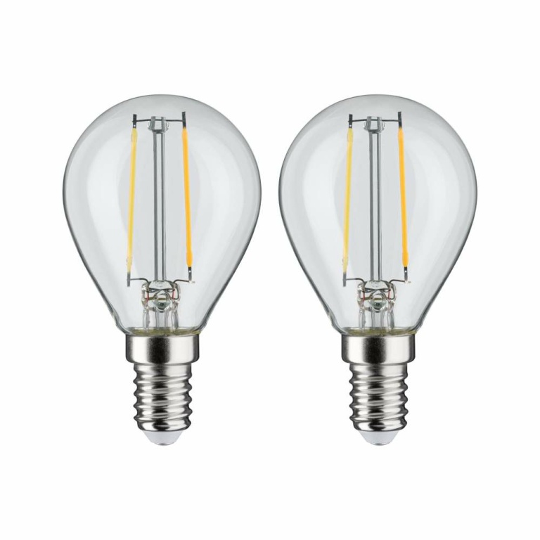 Paulmann LED Tropfen Filament   E14 230V 2x250lm 2x2,7W 2700K  Klar