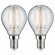 LED Tropfen Filament   E14 230V 2x250lm 2x2,7W 2700K  Klar