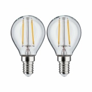 LED Tropfen Filament   E14 230V 2x250lm 2x2,7W 2700K  Klar