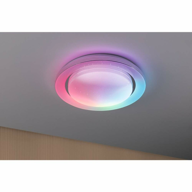 Paulmann LED Deckenleuchte Rainbow mit Regenbogeneffekt    RGBW 2650lm 230V 22W  Chrom#Weiß