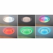 LED Deckenleuchte Rainbow mit Regenbogeneffekt    RGBW 4750lm 230V 38,5W  Chrom#Weiß