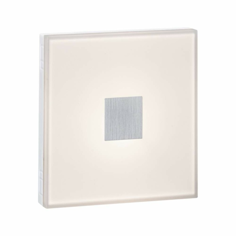 Paulmann LumiTiles LED Fliesen Square 2er-Set IP44 100x10mm 2x70lm 230/12V 2x0,8W 2700K Weiß Kunststoff/Aluminium