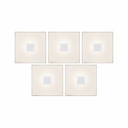 LumiTiles LED Fliesen Square 5er-Set IP44 100x10mm 5x70lm 230/12V 5x0,8W 2700K Weiß Kunststoff/Aluminium