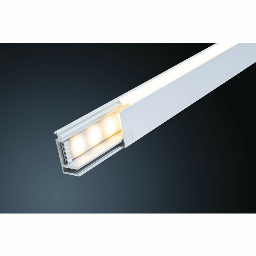 Paulmann 78406 LumiTiles Top Aufbauprofil eloxiert/Satin Alu Strip Lampen1a | 1m LED