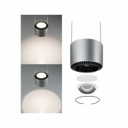 LED Pendelleuchte Aldan II   8,3 / 1x5W Schwarz#Alu gebürstet