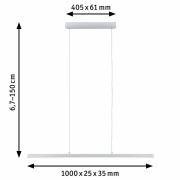 LED Pendelleuchte Lento chrom-matt 2700K dimmbar 1800lm 42W