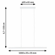 LED Pendelleuchte Lento weiß 2700K dimmbar 1800lm 42W