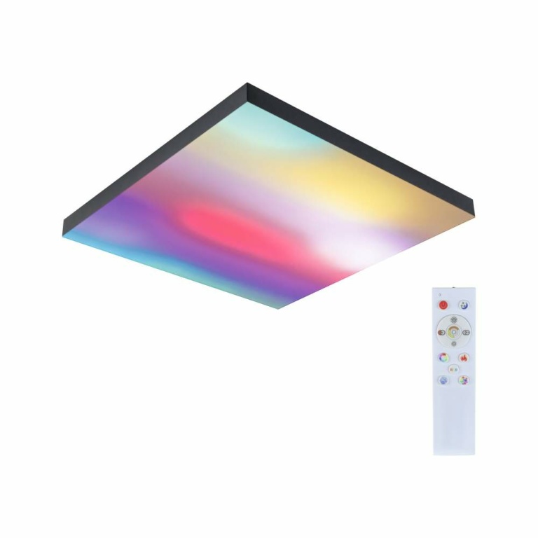 Paulmann 79908 LED RGBW Panel Velora Schwarz Lampen1a | 450x450mm dynamicRGBW eckig Rainbow