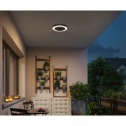 LED Deckenleuchte Circula rund anthrazit mit Bewegungsmelder & Dämmerungssensor IP44 880lm 3000K 230V seewasserresistent