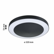 LED Deckenleuchte Circula rund anthrazit mit Bewegungsmelder & Dämmerungssensor IP44 880lm 3000K 230V seewasserresistent