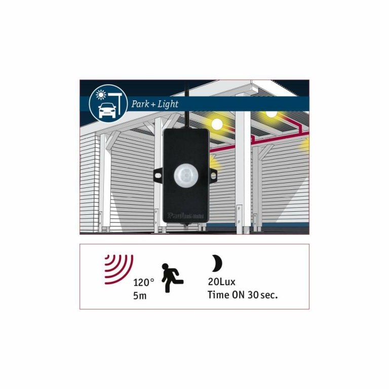 Paulmann Park + Light Controller Bewegungsmelder 12V max. 24W Schwarz