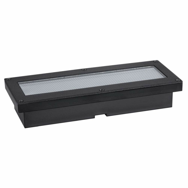 Paulmann Solar LED Bodeneinbauleuchte Domenic schwarz 20x8cm mit Dämmerungsschalter IP67 8lm 3000K wasserdicht rostfrei