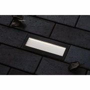 Solar LED Bodeneinbauleuchte Domenic schwarz 20x8cm mit Dämmerungsschalter IP67 8lm 3000K wasserdicht rostfrei