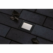 Solar LED Bodeneinbauleuchte Domenic schwarz 8x8cm mit Dämmerungsschalter IP67 8lm 3000K wasserdicht rostfrei