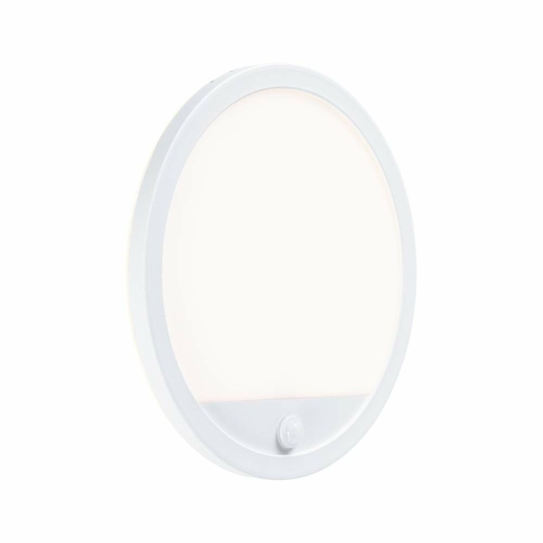 Paulmann LED Außenpanel Lamina Bewegungsmelder IP44 rund 280mm 3000K 14,5W 1200lm 230V Weiß Kunststoff