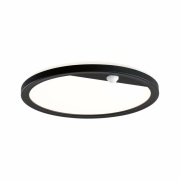 LED Außenpanel Lamina Bewegungsmelder IP44 rund 280mm 3000K 14,5W 1200lm 230V Schwarz Kunststoff