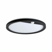 LED Außenpanel Lamina Bewegungsmelder IP44 rund 280mm 3000K 14,5W 1200lm 230V Schwarz Kunststoff