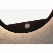 LED Außenpanel Lamina Bewegungsmelder IP44 rund 280mm 3000K 14,5W 1200lm 230V Schwarz Kunststoff