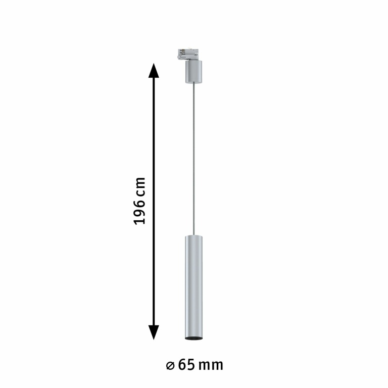 Paulmann ProRail3 Pendel Leuchte Artemons Silber max. 1x10W GU10 kürzbar