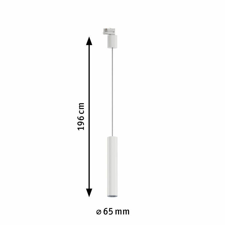 Paulmann ProRail3 Pendel Leuchte Artemons Weiß max. 1x10W GU10 kürzbar