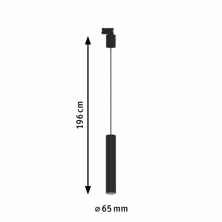 Paulmann ProRail3 Pendel Leuchte Artemons Schwarz max. 1x10W GU10 kürzbar