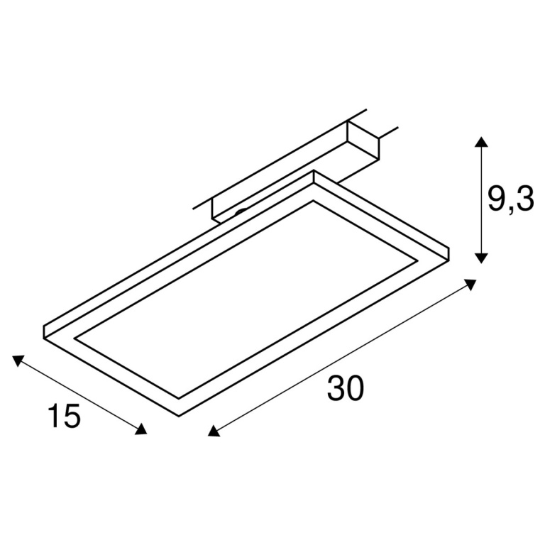 SLV PANEL TRACK 1~ LED SPOT schwarz eckig 3000K 18W 1800lm