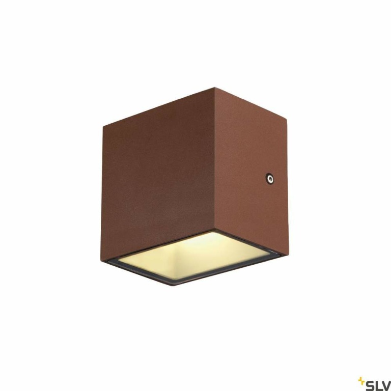 SLV SITRA S WL SINGLE, LED Outdoor Wandaufbauleuchte, rost farbend, CCT switch 3000/4000K