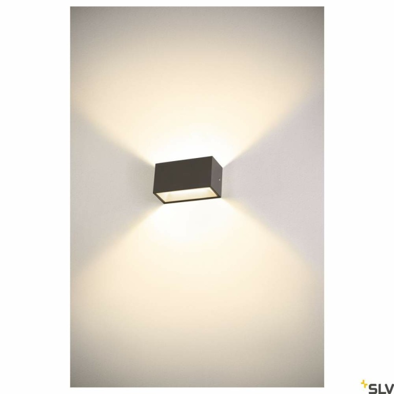 SLV SITRA M WL UP/DOWN, LED Outdoor Wandaufbauleuchte, anthrazit, CCT switch 3000/4000K