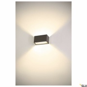 SITRA M WL UP/DOWN, LED Outdoor Wandaufbauleuchte, anthrazit, CCT switch 3000/4000K