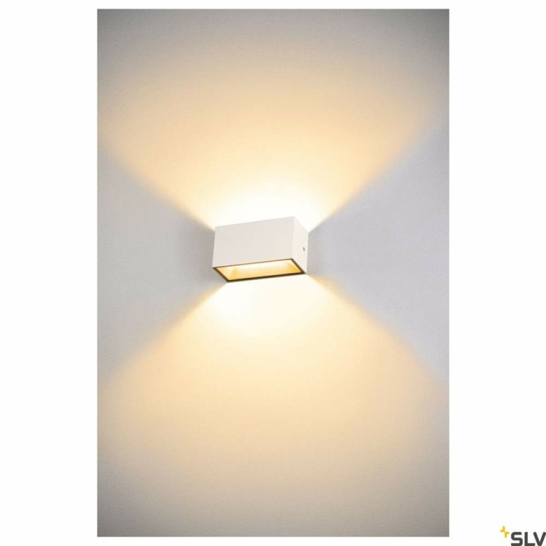 SLV SITRA M WL UP/DOWN, LED Outdoor Wandaufbauleuchte, weiss, CCT switch 3000/4000K