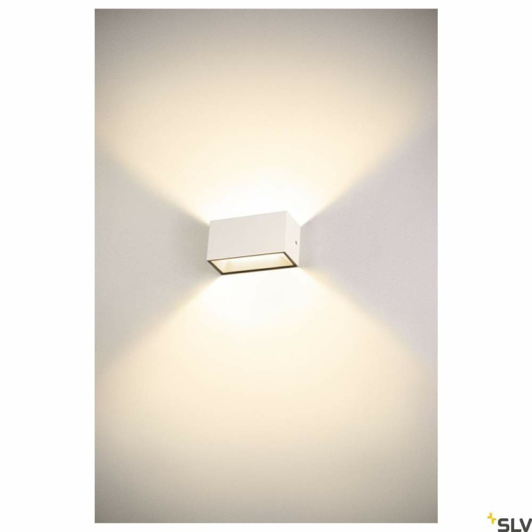 SLV SITRA M WL UP/DOWN, LED Outdoor Wandaufbauleuchte, weiss, CCT switch 3000/4000K