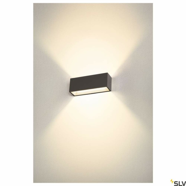 SLV SITRA L WL UP/DOWN, LED Outdoor Wandaufbauleuchte, anthrazit, CCT switch 3000/4000K