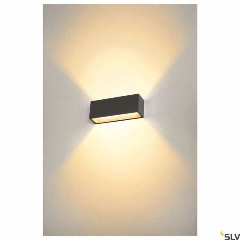 SLV SITRA L WL UP/DOWN, LED Outdoor Wandaufbauleuchte, anthrazit, CCT switch 3000/4000K