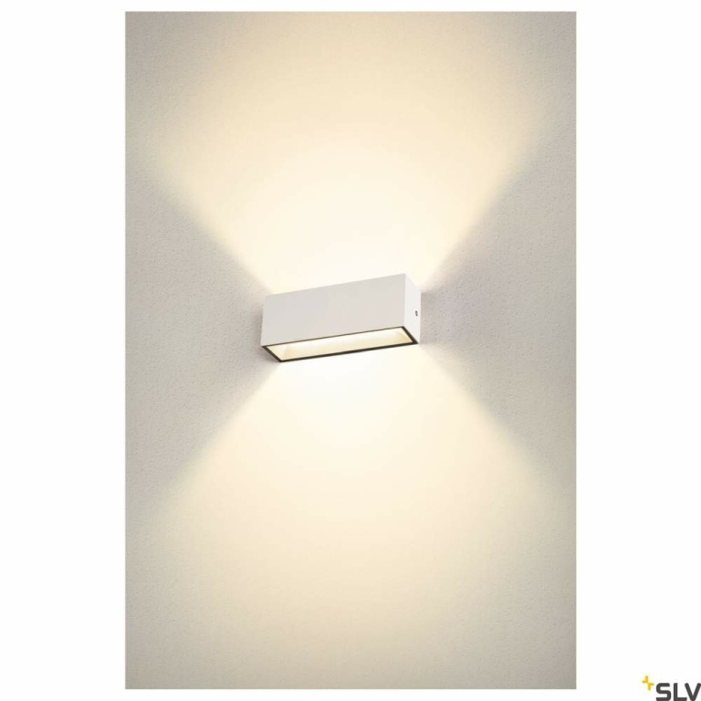 SLV SITRA L WL UP/DOWN, LED Outdoor Wandaufbauleuchte, weiss, CCT switch 3000/4000K