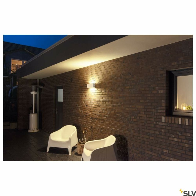 SLV SITRA L WL UP/DOWN, LED Outdoor Wandaufbauleuchte, weiss, CCT switch 3000/4000K