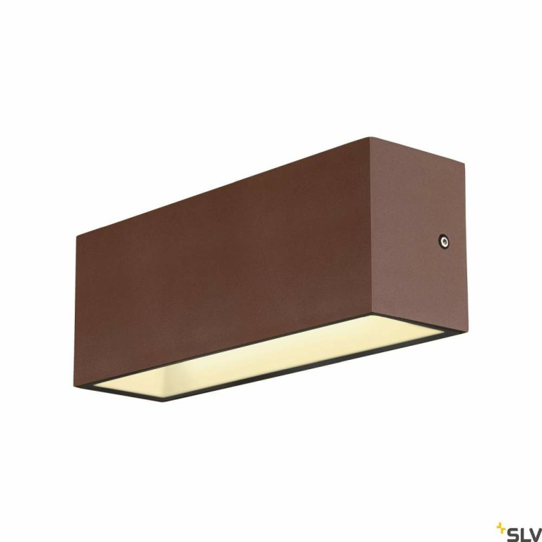 SLV SITRA L WL UP/DOWN, LED Outdoor Wandaufbauleuchte, rost farbend, CCT switch 3000/4000K