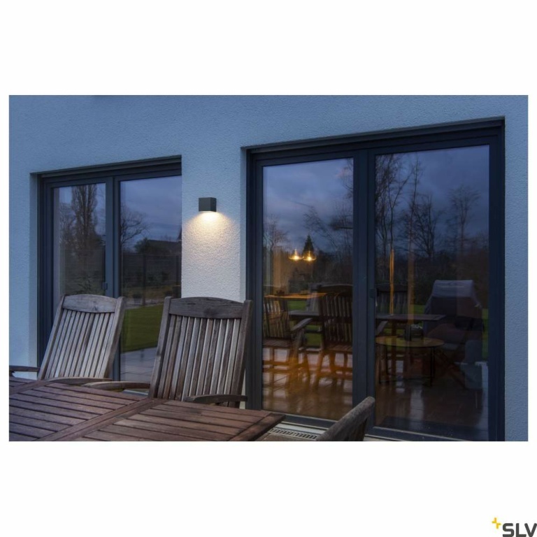 SLV SITRA S WL SINGLE, LED Outdoor Wandaufbauleuchte, anthrazit, CCT switch 3000/4000K