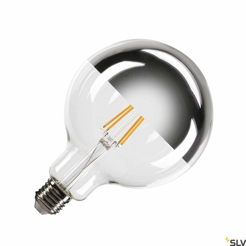 SLV 1005306 G125 E27 Mirrorhead 180° chrom LED Leuchtmittel 2700K | CRI90 75W Lampen1a