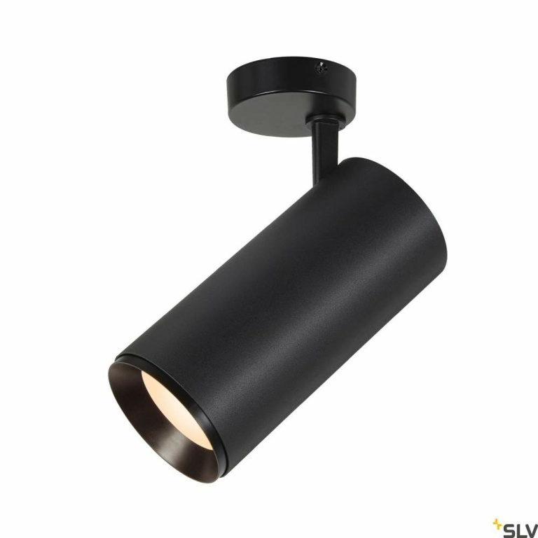 SLV NUMINOS® SPOT XL PHASE, Deckenaufbauleuchte schwarz 36W 3000K 24°