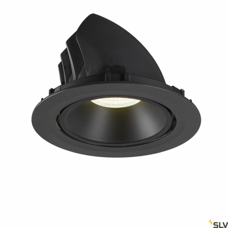 SLV NUMINOS® GIMBLE XL, Deckeneinbauleuchte schwarz 4000K 55°