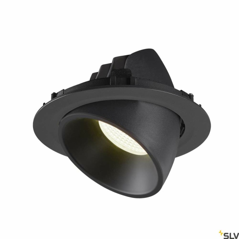 SLV NUMINOS® GIMBLE XL, Deckeneinbauleuchte schwarz 4000K 55°