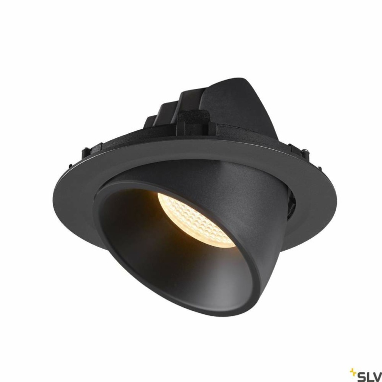 SLV NUMINOS® GIMBLE XL, Deckeneinbauleuchte schwarz 3000K 55°