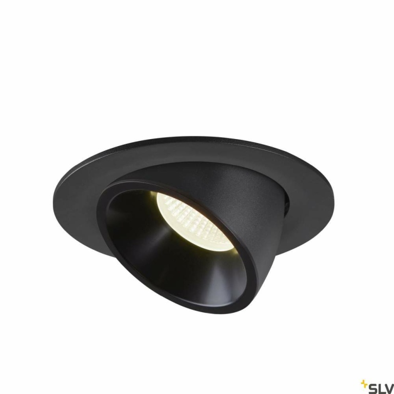 SLV NUMINOS® GIMBLE L, Deckeneinbauleuchte schwarz 4000K 20°