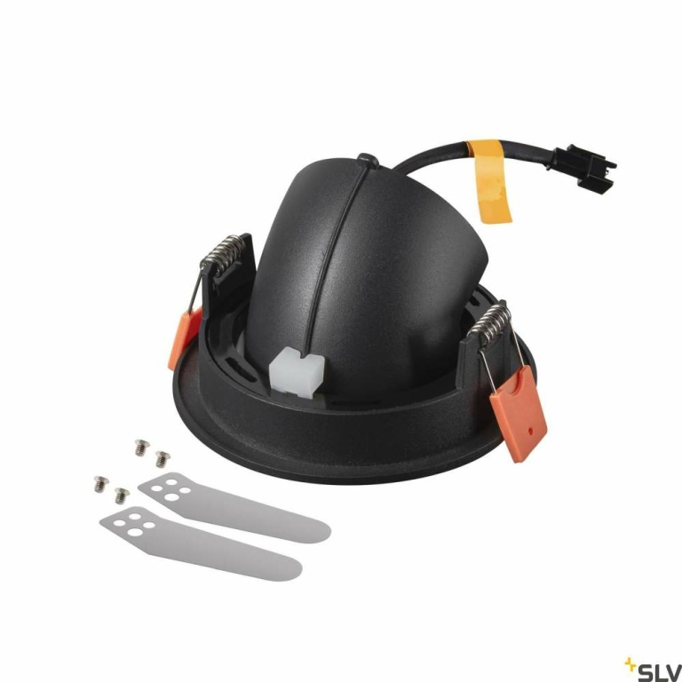 SLV NUMINOS® GIMBLE S, Deckeneinbauleuchte schwarz / weiß 30000K 55°