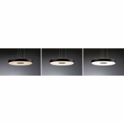 LED Pendelleuchte Puric Pane 2700K 1200lm 22W Schwarz/Grau dimmbar mit 3-Step-Dim Pendelhöhe einstellbar